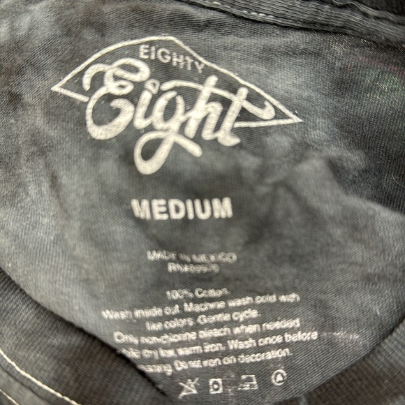 Eighty Eight Trippy Vibes Happy Times Tie Dye Mushroom Shirt Size Medium - Picture 4 of 4